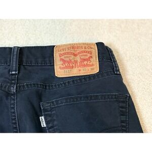 Levi's 511 Straight Black Stretch Denim White Label Pants Mens W30 L30 Mens